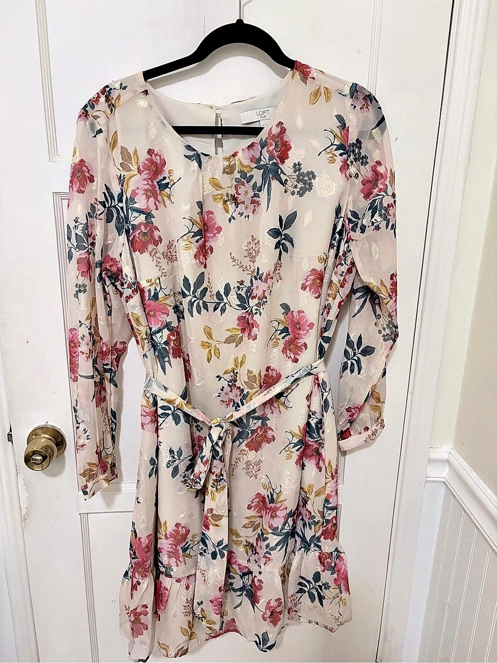 LOFT Floral Mini Dress Size 14